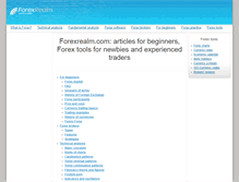 Tablet Screenshot of forexrealm.com